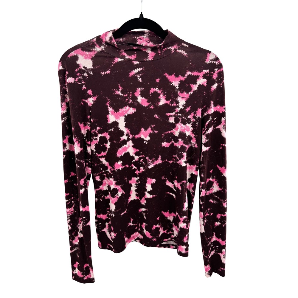 NWT Anthropologie Scotch Soda Amsterdam Tie Dye Mock Neck Long Sleeve Top Medium